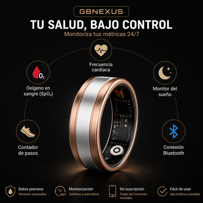 GBNexus Smart Ring Pro – Anillo Inteligente Premium para Salud y Deporte