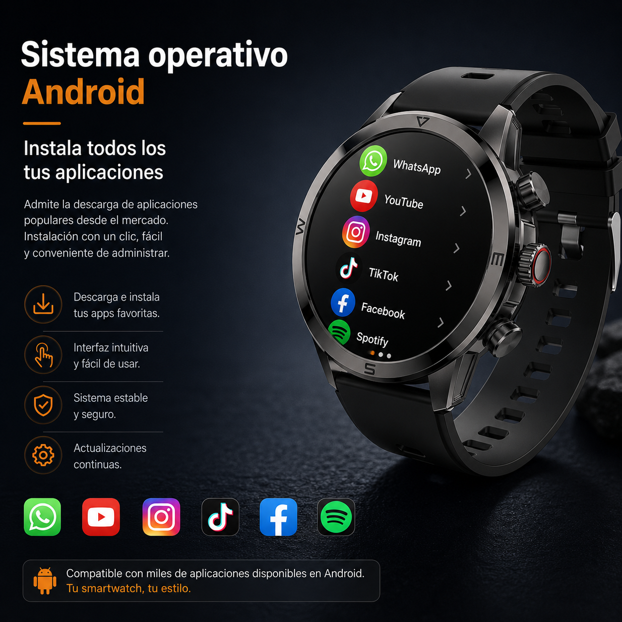 GBNexus Vision X – Smartwatch Inteligente Dual System