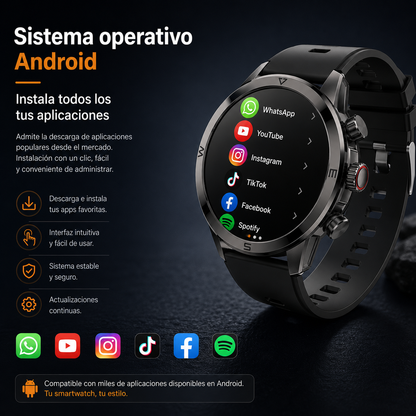 GBNexus Vision X – Smartwatch Inteligente Dual System