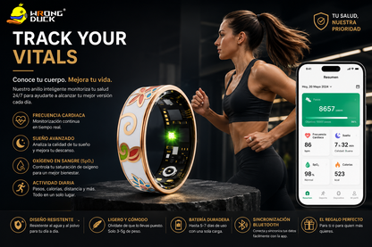 GBNexus Flora Smart Ring – Anillo Inteligente Premium con Diseño Mariposa | iOS y Android