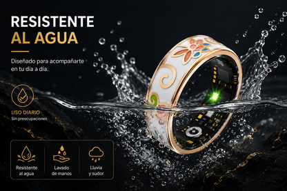 GBNexus Flora Smart Ring – Anillo Inteligente Premium con Diseño Mariposa | iOS y Android