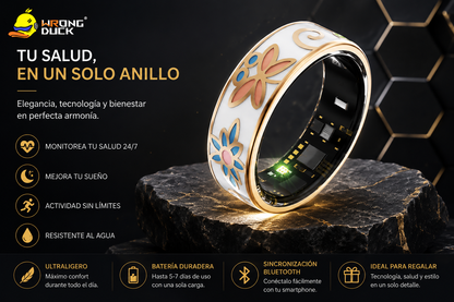 GBNexus Flora Smart Ring – Anillo Inteligente Premium con Diseño Mariposa | iOS y Android