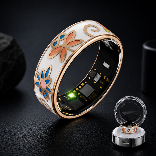 GBNexus Flora Smart Ring – Anillo Inteligente Premium con Diseño Mariposa | iOS y Android
